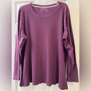 Eddie Bauer Long Sleeved Top in Mulberry SZ 2X